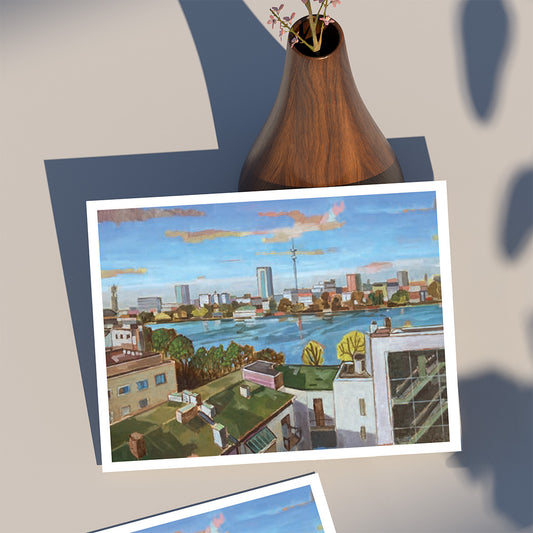 Heinz Rolefs - Alster von der Dachterasse des George aus gesehen II - 2018