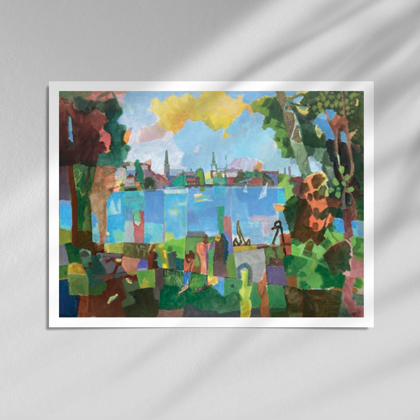 Heinz Rolefs - Alster Blick auf die Innenstadt - 2018