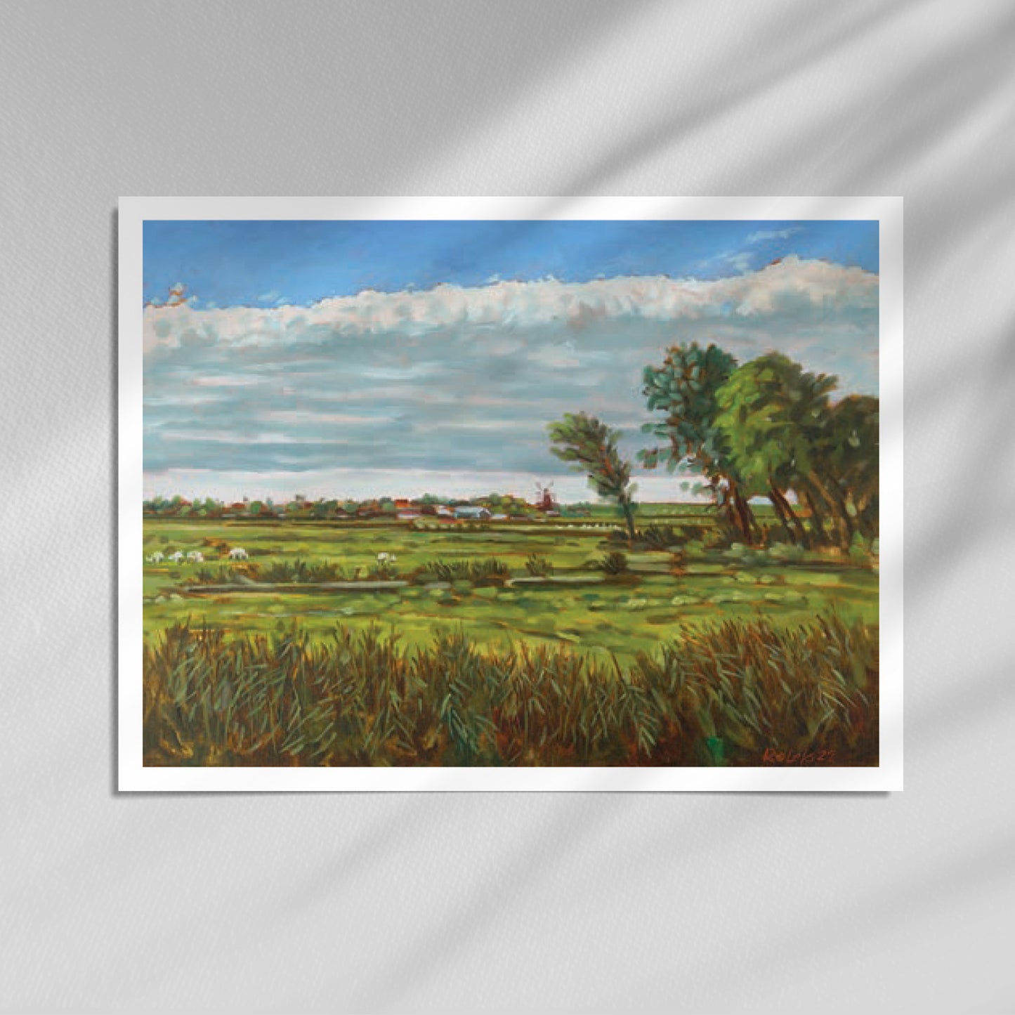 Heinz Rolefs - Pellworm Blick auf die Nordermühle - 2021