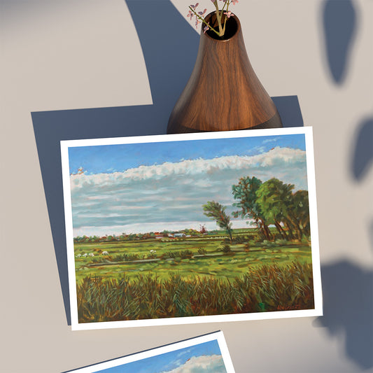 Heinz Rolefs - Pellworm Blick auf die Nordermühle - 2021