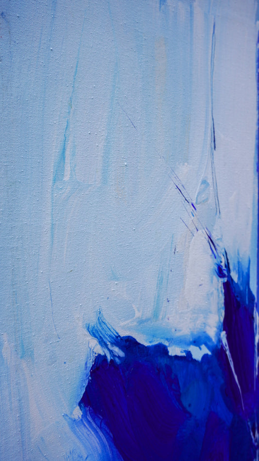 Hans Rauh - Ultra Marin übers weite Meer gekommen - 90x100cm