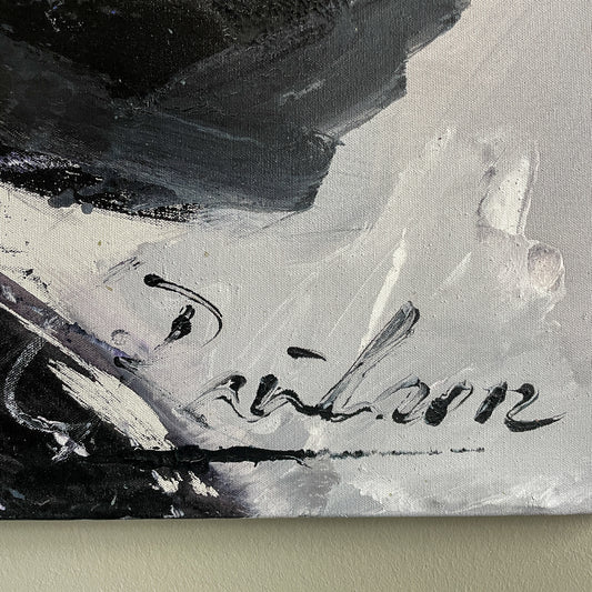 Hans Rauh - Black Rose - 90x100cm