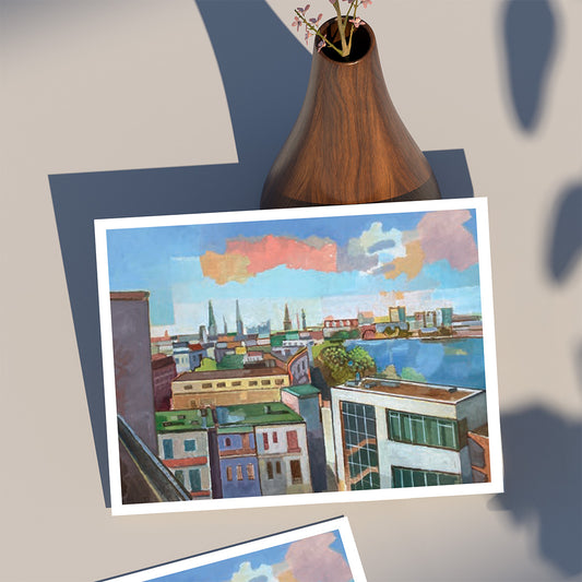 Heinz Rolefs - Alster von der Dachterasse des George aus gesehen - 2018