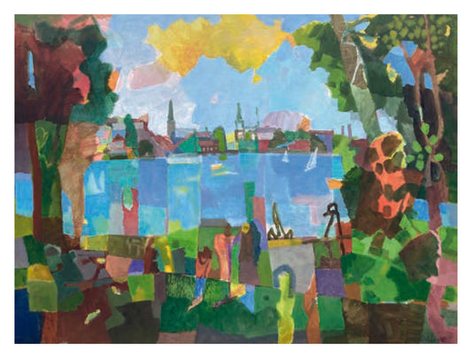 Heinz Rolefs - Alster Blick auf die Innenstadt - 2018