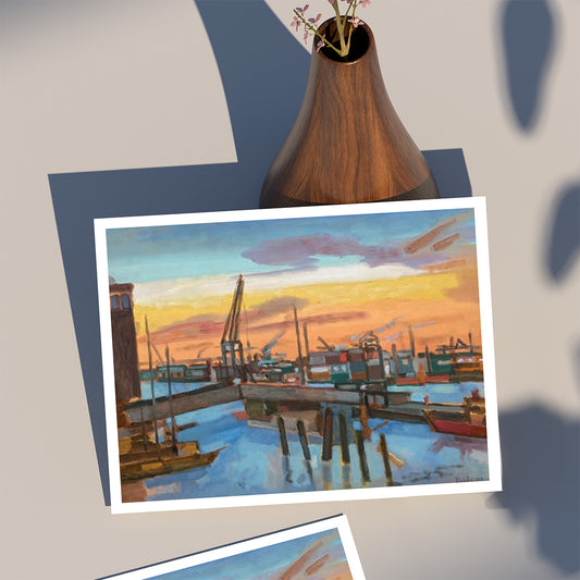 Heinz Rolefs - Pellworm Blick vom Fähranleger - 2021