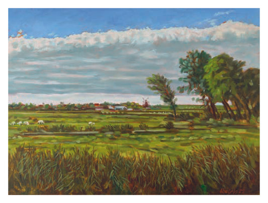 Heinz Rolefs - Pellworm Blick auf die Nordermühle - 2021