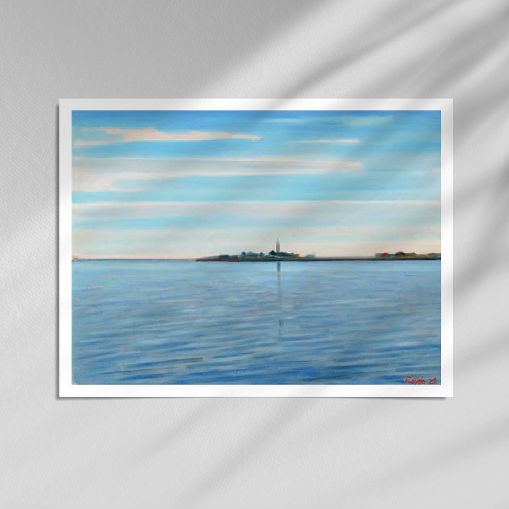 Heinz Rolefs - Pellworm Blick vom Fähranleger - 2021