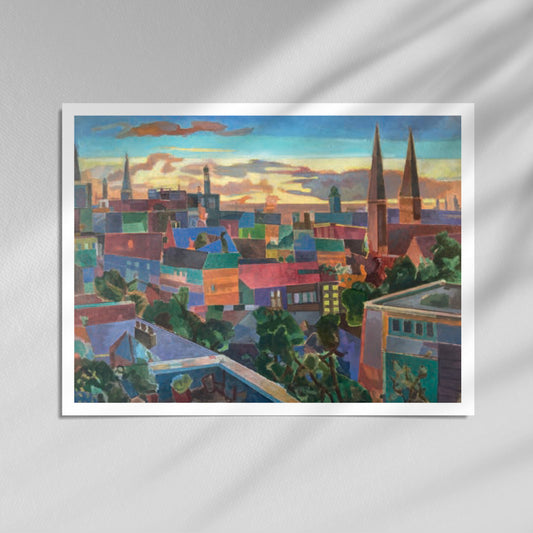 Heinz Rolefs - St. Georg Blick auf die Stadt - 2018