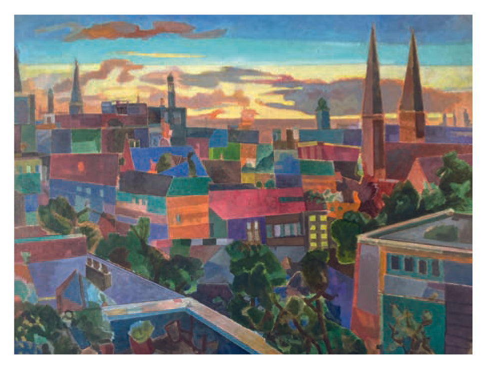 Heinz Rolefs - St. Georg Blick auf die Stadt - 2018