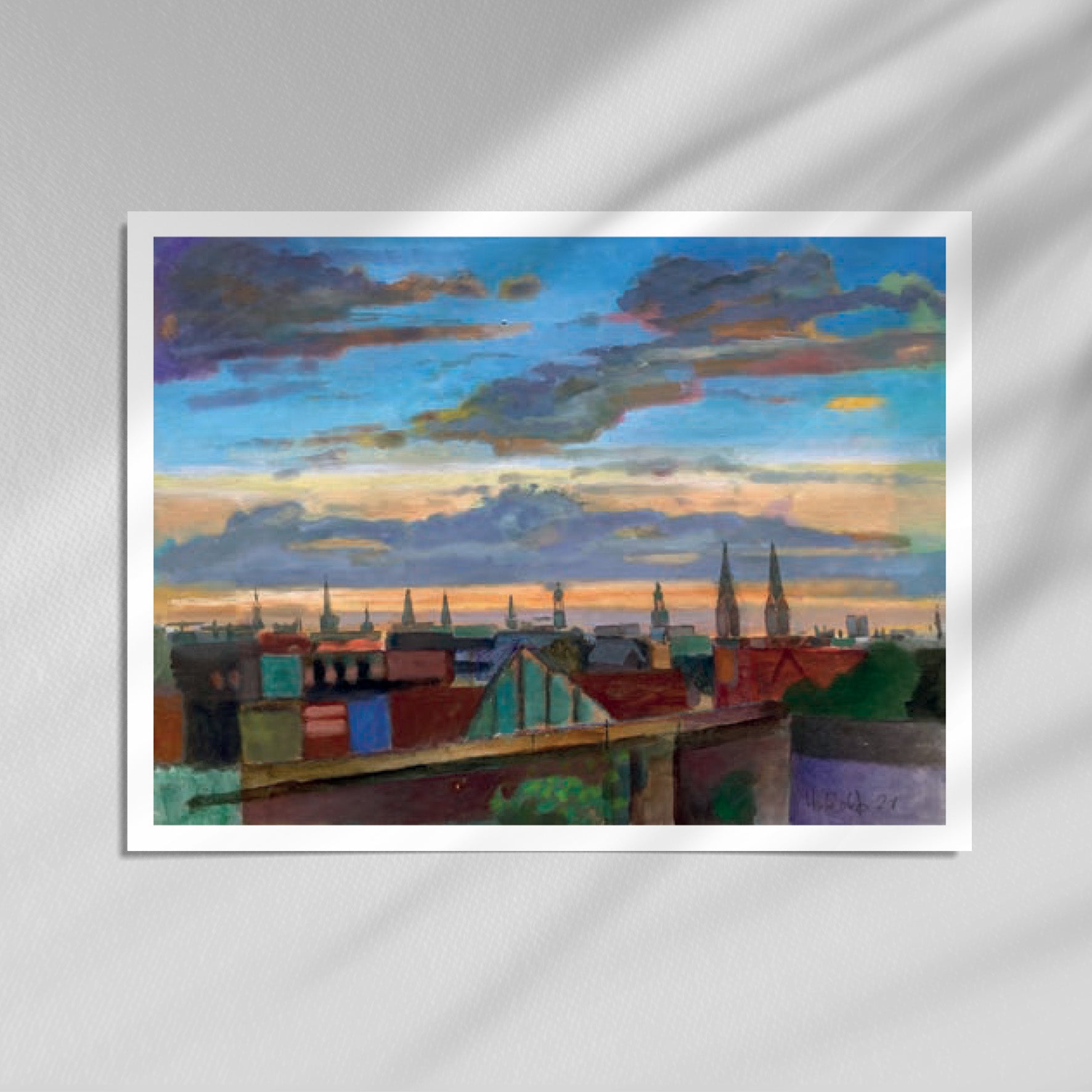 Heinz Rolefs - St. Georg Blick auf die Stadt - 2021