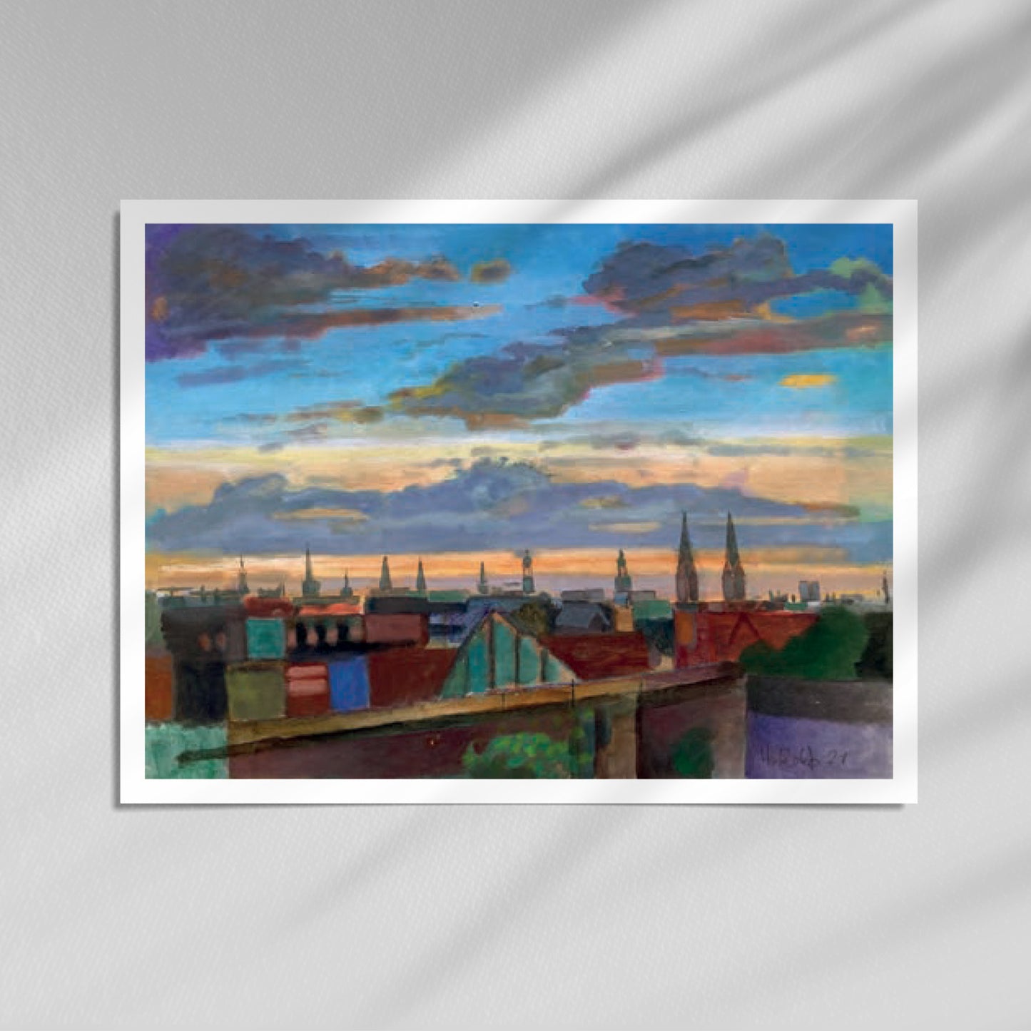 Heinz Rolefs - St. Georg Blick auf die Stadt - 2021