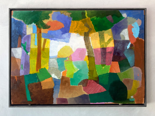 Lohmühlenpark, Hamburg St. Georg – Originalgemälde von Heinz Rolefs - 42 x 59cm