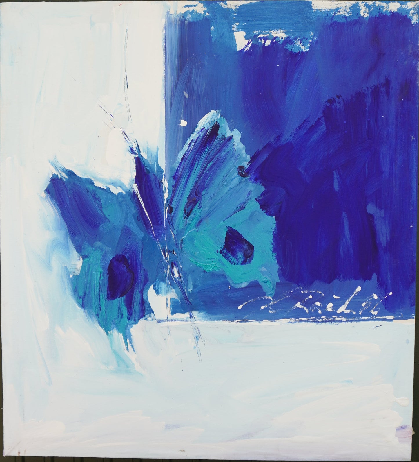 Hans Rauh - Ultra Marin übers weite Meer gekommen - 90x100cm