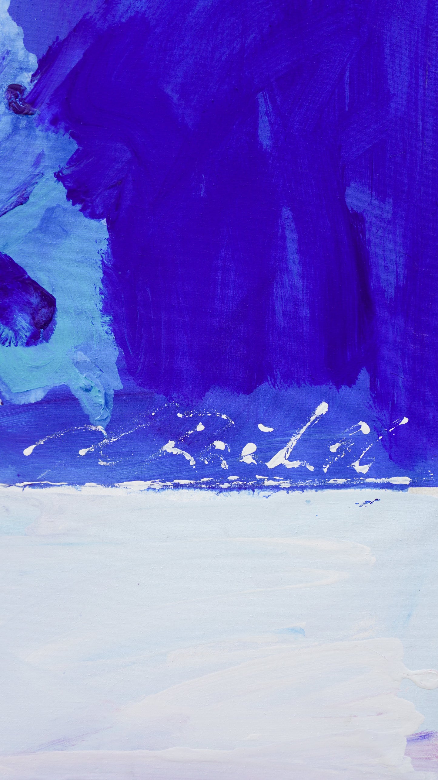 Hans Rauh - Ultra Marin übers weite Meer gekommen - 90x100cm