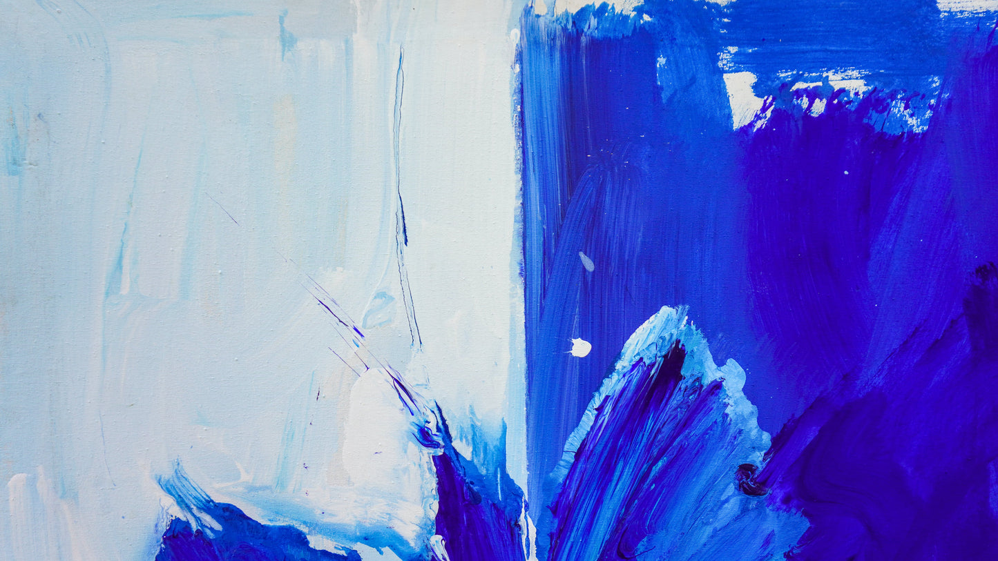 Hans Rauh - Ultra Marin übers weite Meer gekommen - 90x100cm