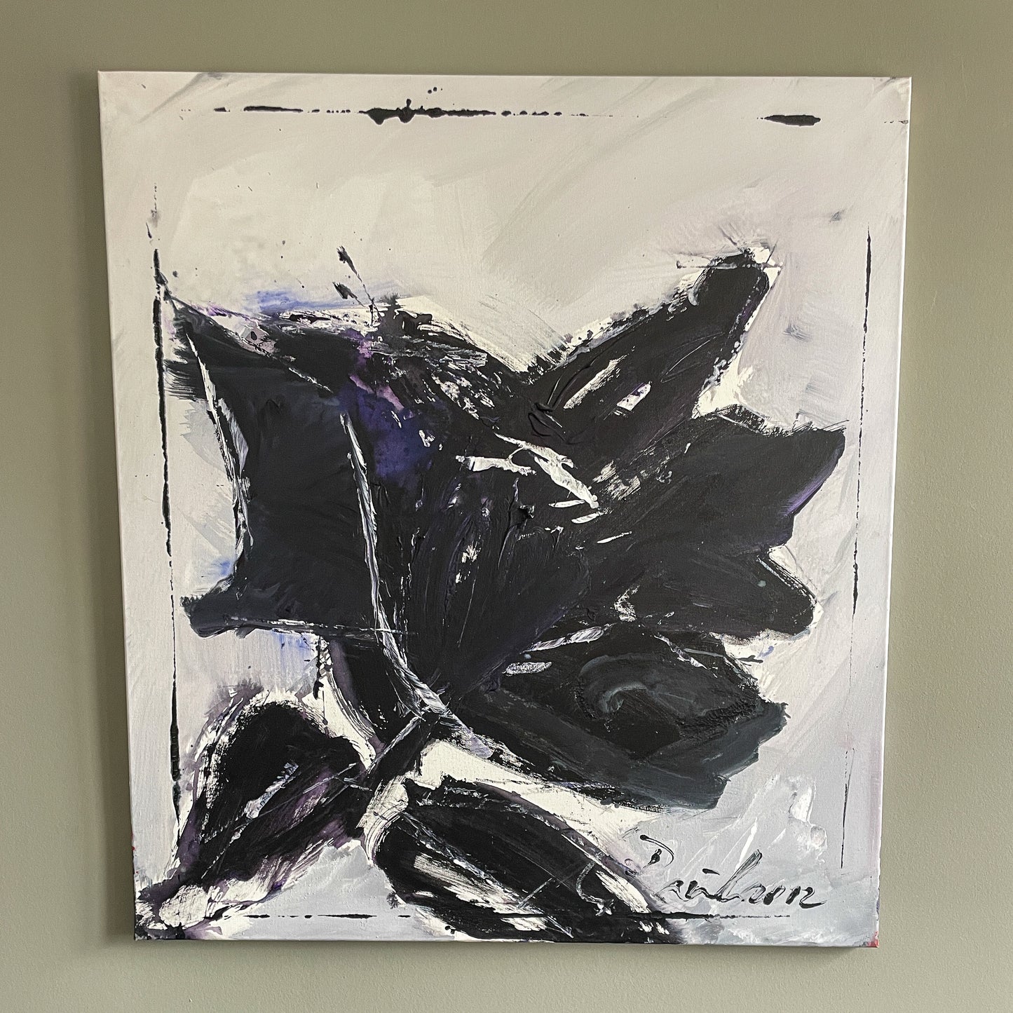 Hans Rauh - Black Rose - 90x100cm