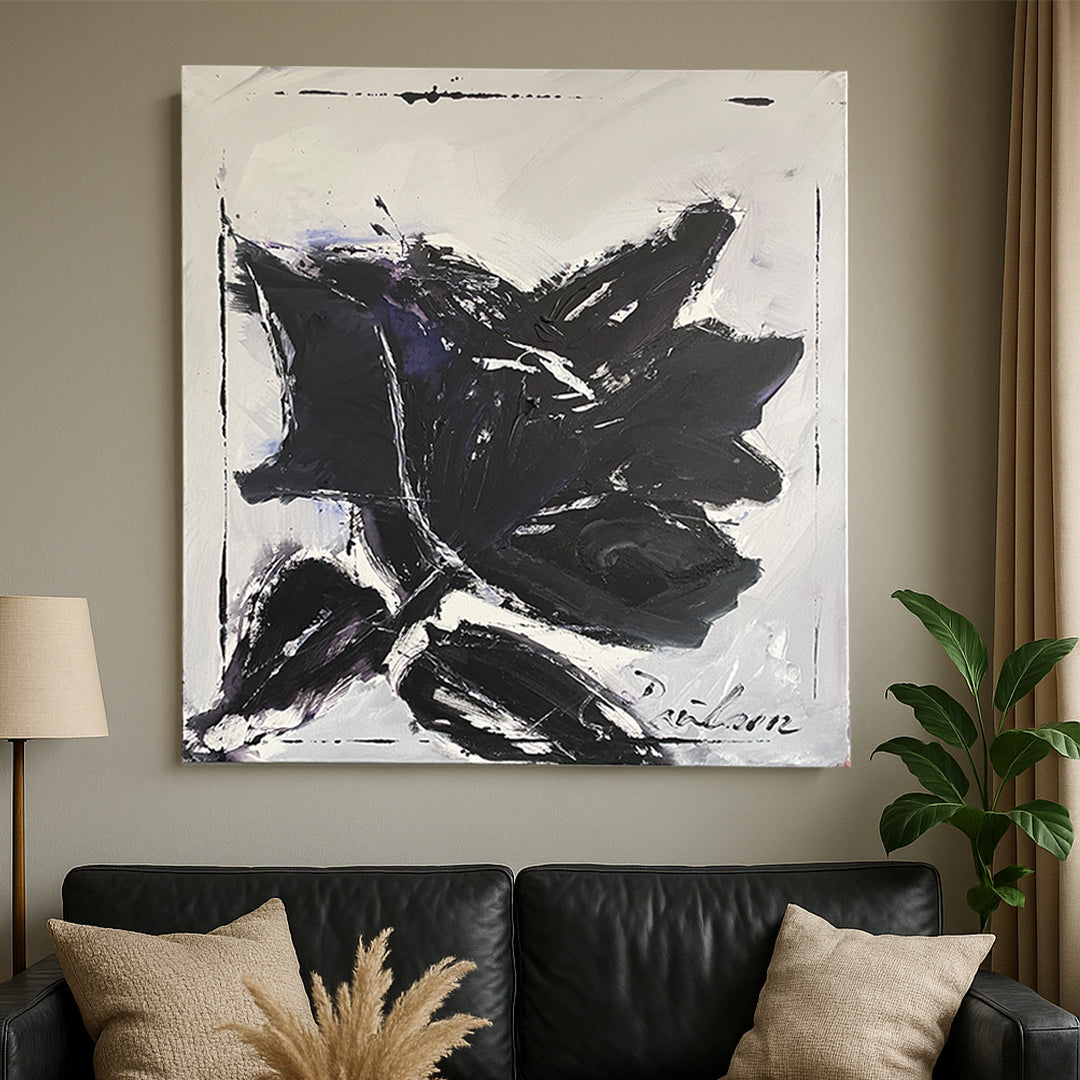 Hans Rauh - Black Rose - 90x100cm
